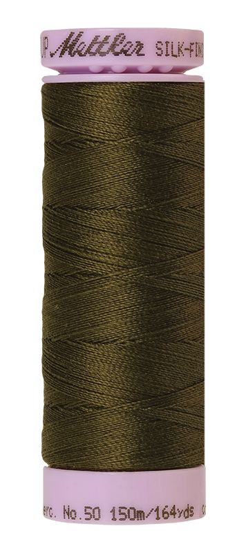 Mettler Silk-Finish Mercerized Cotton Thread, Color 0667, Golden Brown