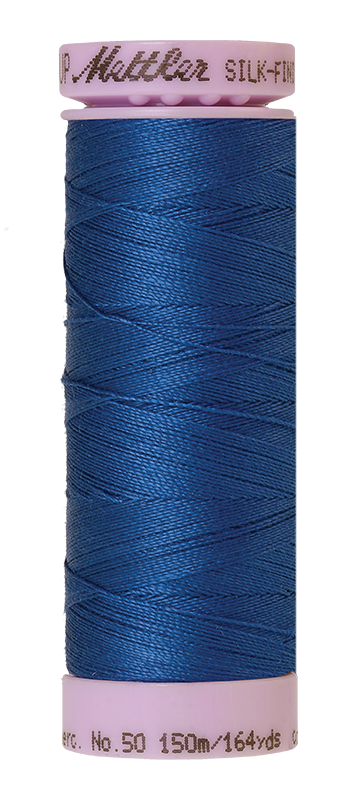 Mettler Silk-Finish Mercerized Cotton Thread, Color 0697, Snorkel Blue