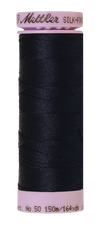Mettler Silk-Finish Mercerized Cotton Thread, Color 0827, Dark Blue