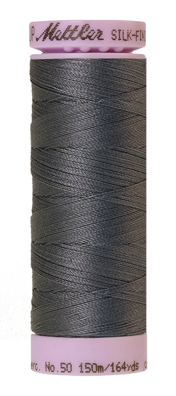 Mettler Silk-Finish Mercerized Cotton Thread, Color 0878, Mousy Gray