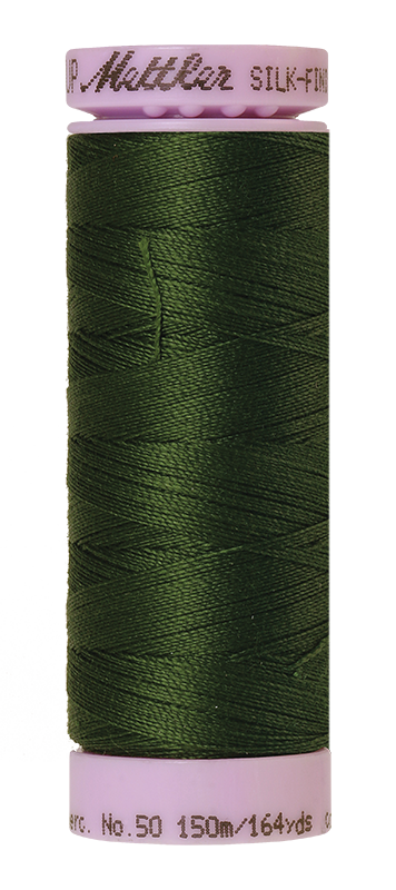 Mettler Silk-Finish Mercerized Cotton Thread, Color 0886, Cypress