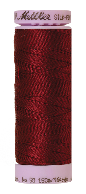 Mettler Silk-Finish Mercerized Cotton Thread, Color 0918, Cranberry