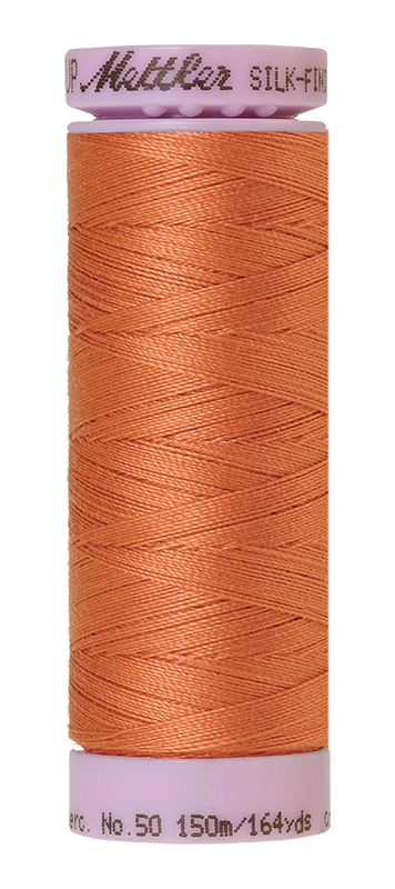 Mettler Silk-Finish Mercerized Cotton Thread, Color 1073, Melon