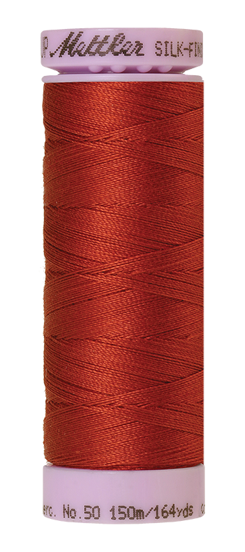 Mettler Silk-Finish Mercerized Cotton Thread, Color 1074, Brick