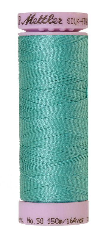 Mettler Silk-Finish Mercerized Cotton Thread, Color 1091, Deep Aqua