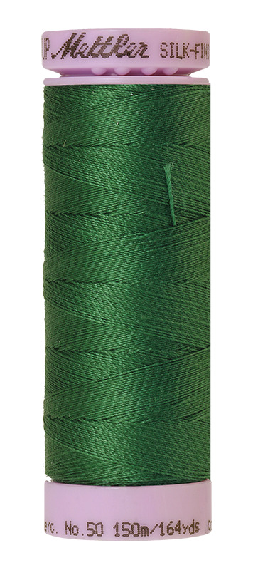 Mettler Silk-Finish Mercerized Cotton Thread, Color 1097, Bright Green