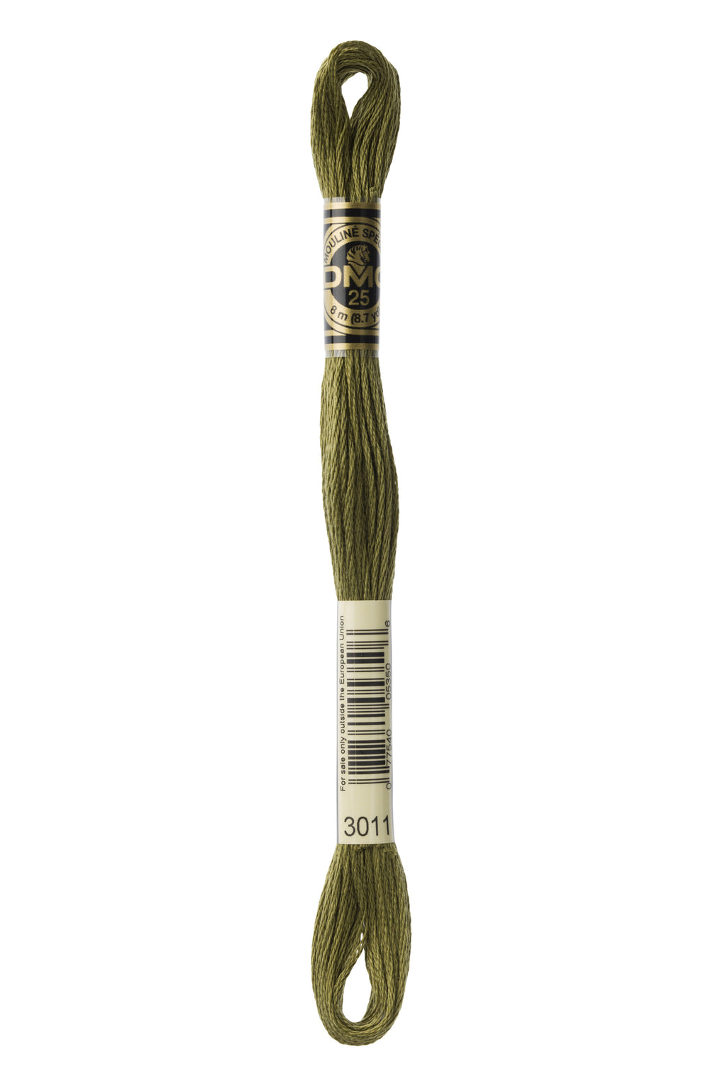 DMC 3011 Cotton 6 Strand Floss Dark Khaki Green
