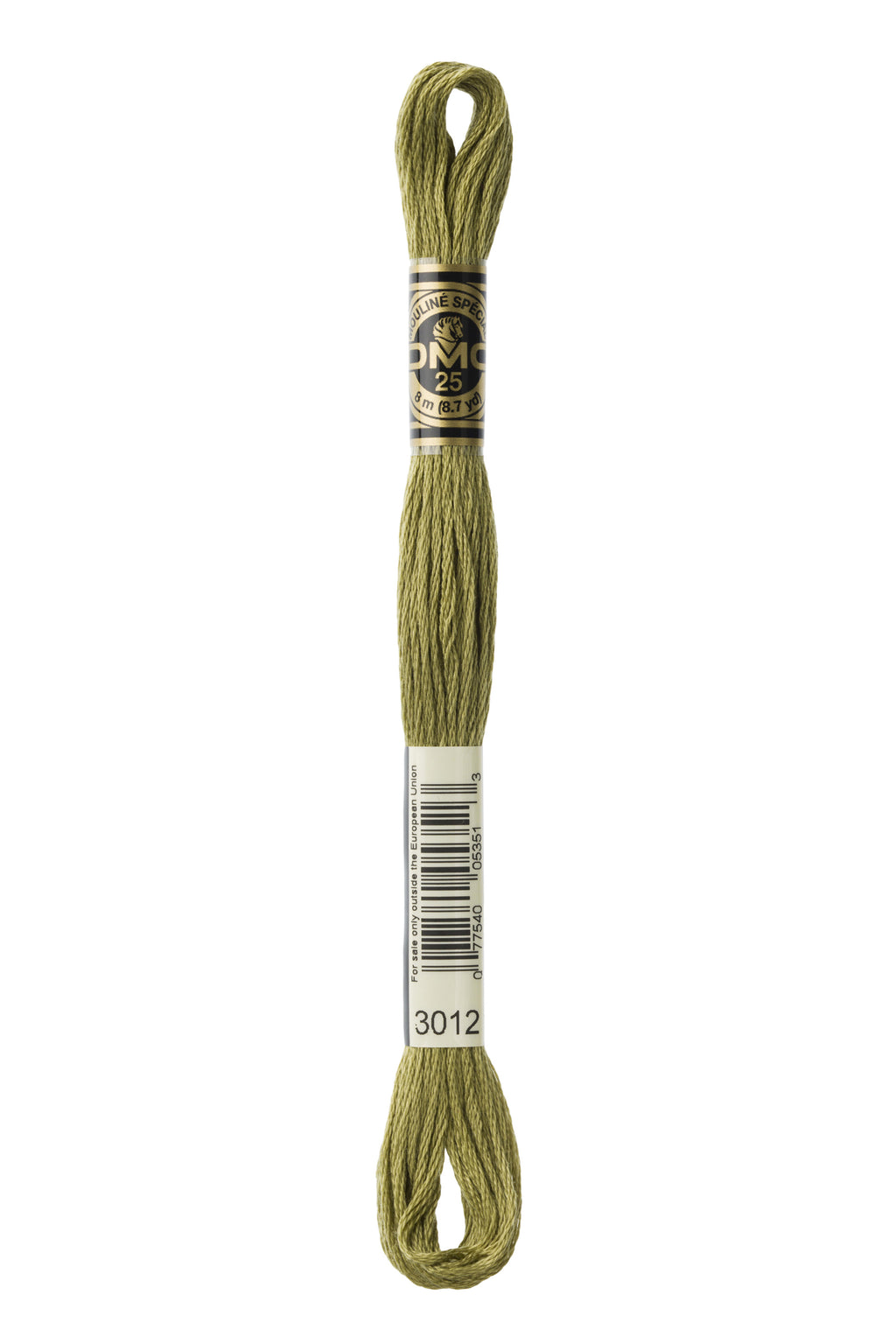 DMC 3012 Cotton 6 Strand Floss Medium Khaki Green