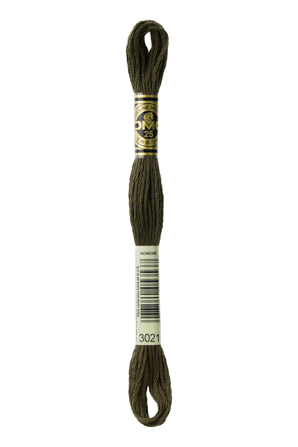 DMC 3021 Cotton 6 Strand Floss Very Dark Brown Grey