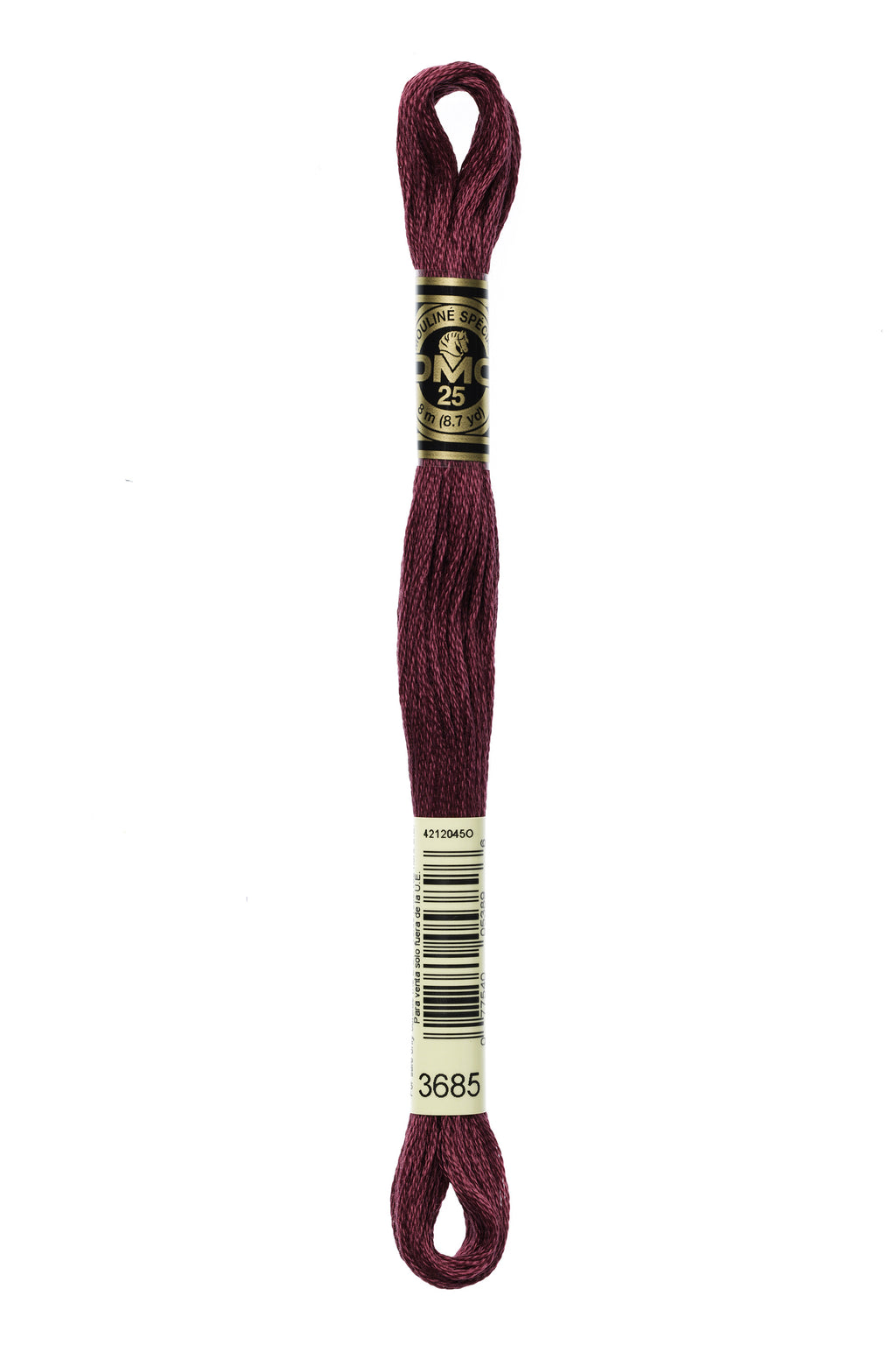 DMC 3685 Cotton 6 Strand Floss Very Dark Mauve