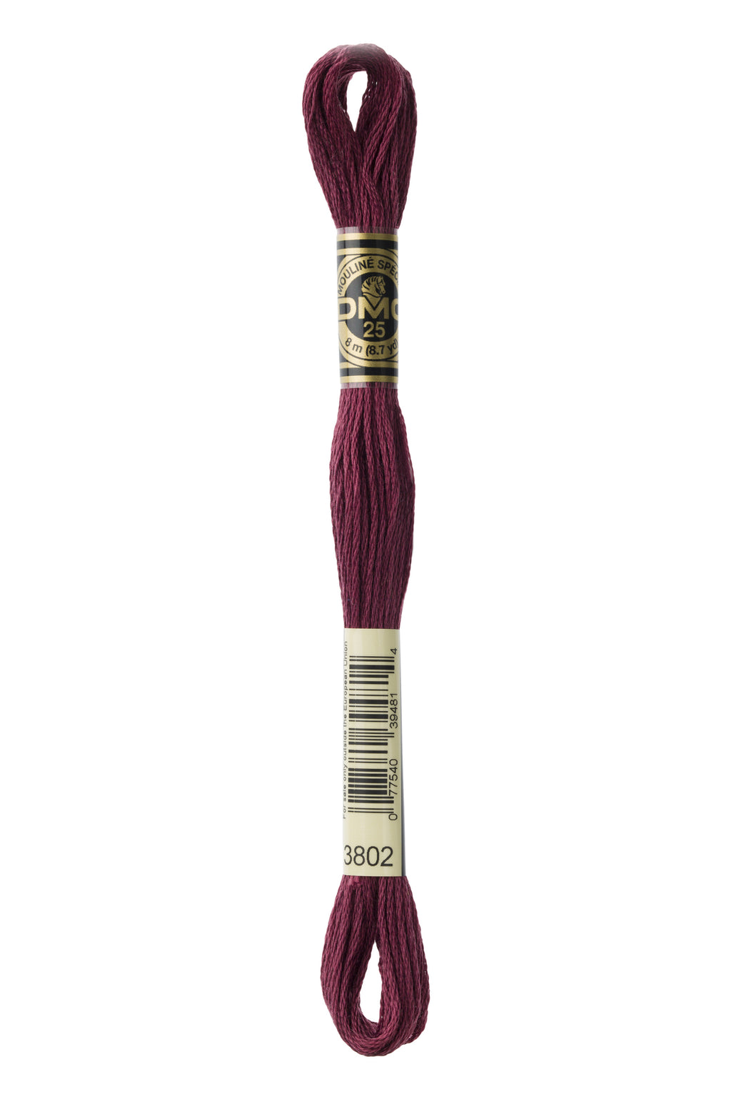 DMC 3802 Cotton 6 Strand Floss Very Dark Antique Mauve