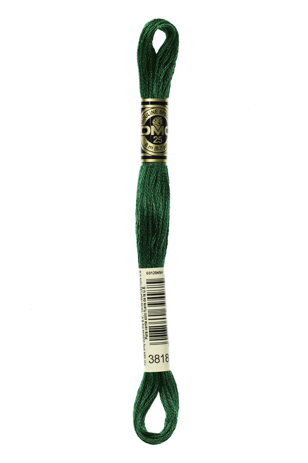 DMC 3818 Cotton 6 Strand Floss Ultra Very Dark Emerald Green