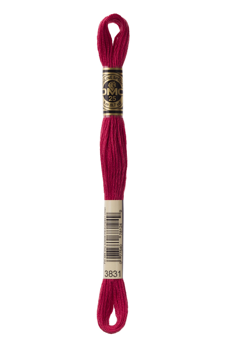 DMC 3831 Cotton 6 Strand Floss Dark Raspberry