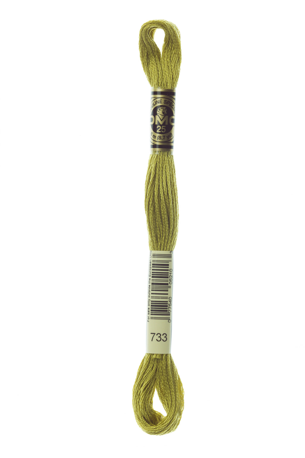 DMC 0733 Cotton 6 Strand Floss Medium Olive Green