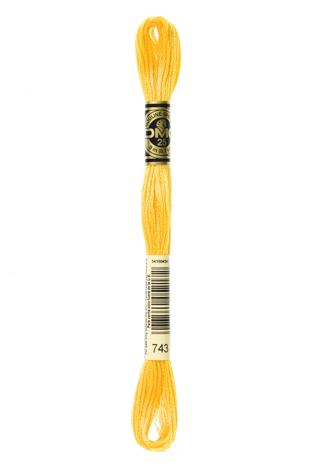 DMC 0743 Cotton 6 Strand Floss Medium Yellow