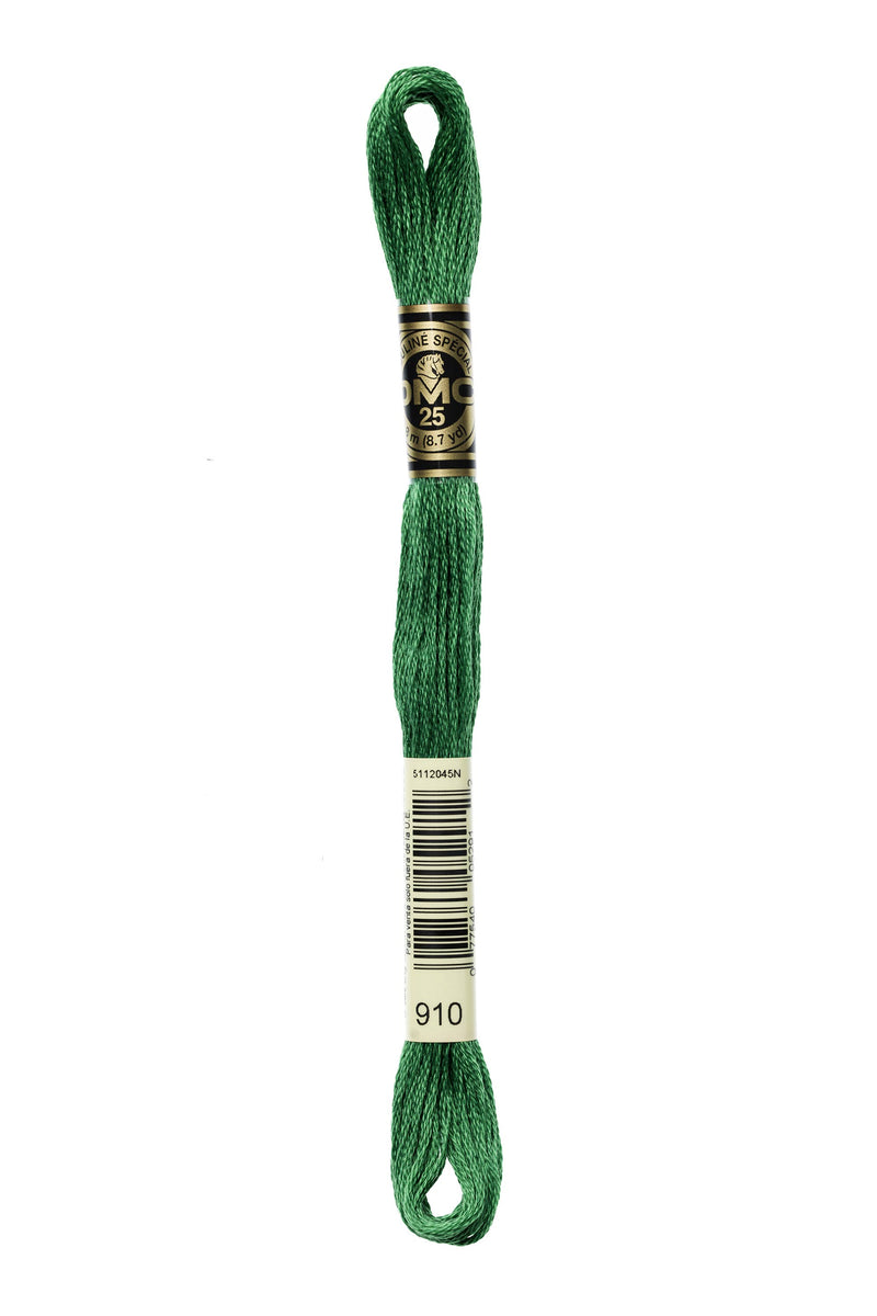 DMC 0910 Cotton 6 Strand Floss Dark Emerald Green