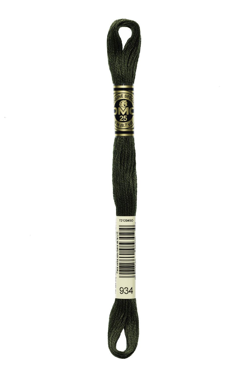 DMC 0934 Cotton 6 Strand Floss Black Avocado Green