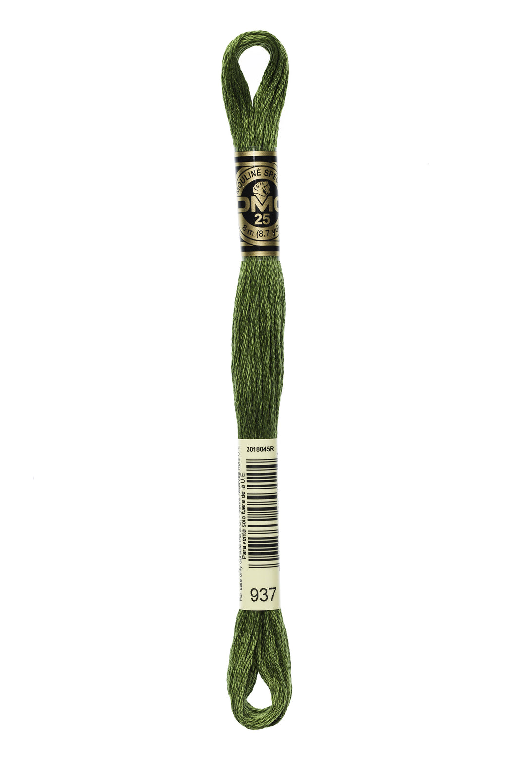 DMC 0937 Cotton 6 Strand Floss Medium Avocado Green