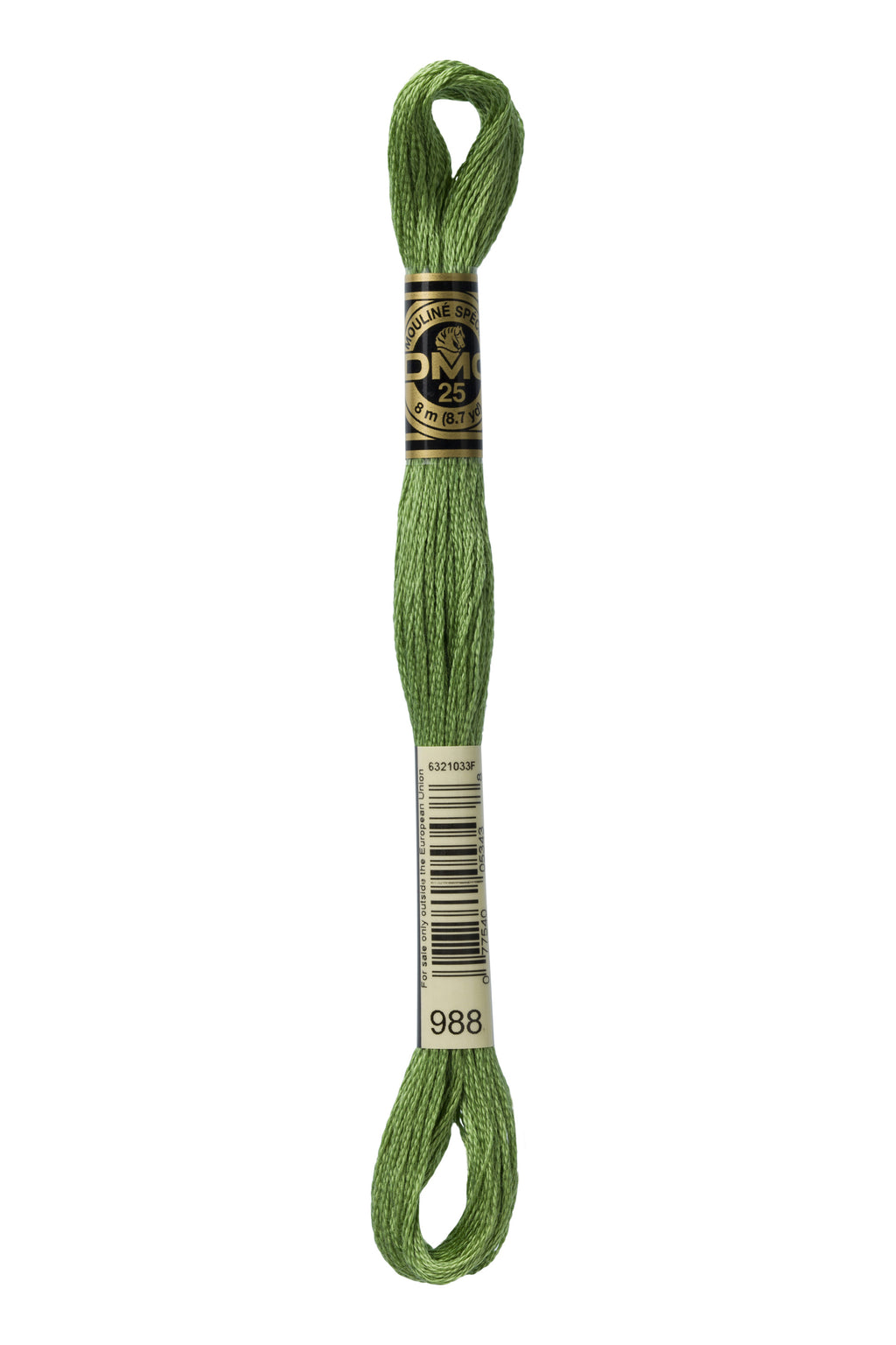 DMC 0988 Cotton 6 Strand Floss Medium Forest Green