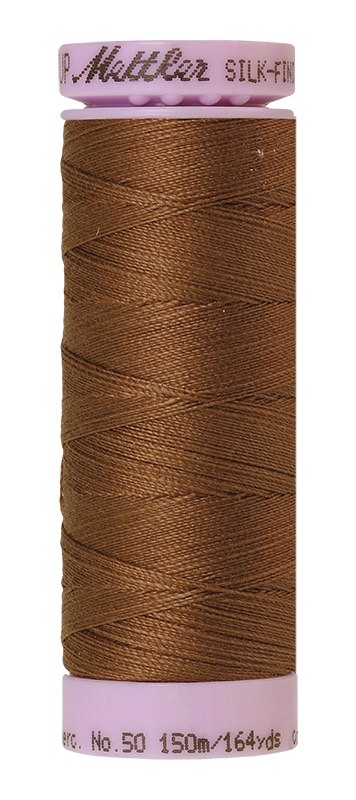 Mettler Silk-Finish Mercerized Cotton Thread, Color 1223, Pecan