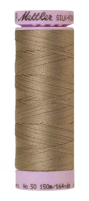 Mettler Silk-Finish Mercerized Cotton Thread, Color 1228, Khaki