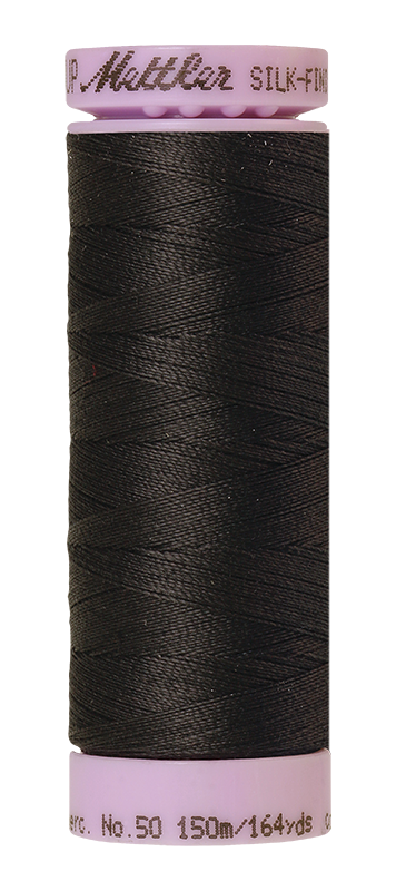 Mettler Silk-Finish Mercerized Cotton Thread, Color 1282, Charcoal
