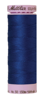 Mettler Silk-Finish Mercerized Cotton Thread, Color 1304, Imperial Blue