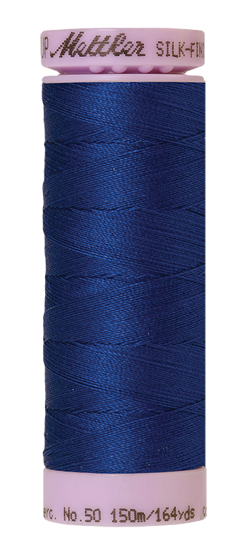 Mettler Silk-Finish Mercerized Cotton Thread, Color 1304, Imperial Blue