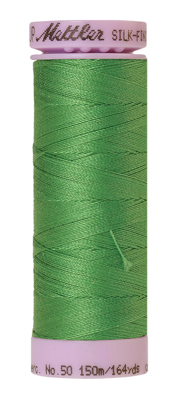 Mettler Silk-Finish Mercerized Cotton Thread, Color 1314, Vibrant Green