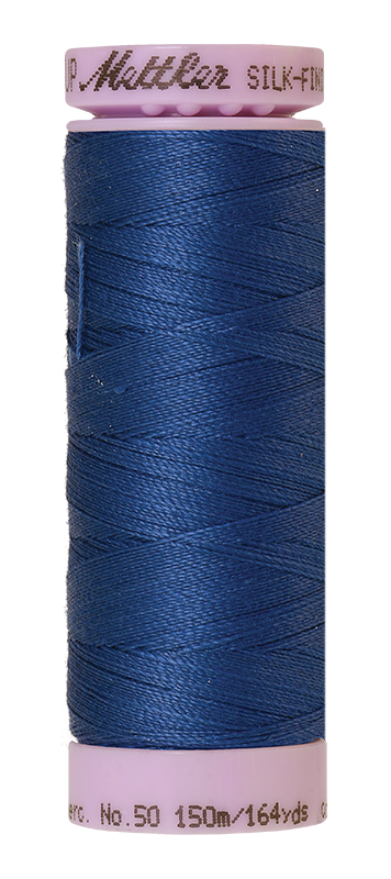Mettler Silk-Finish Mercerized Cotton Thread, Color 1316, Steel Blue