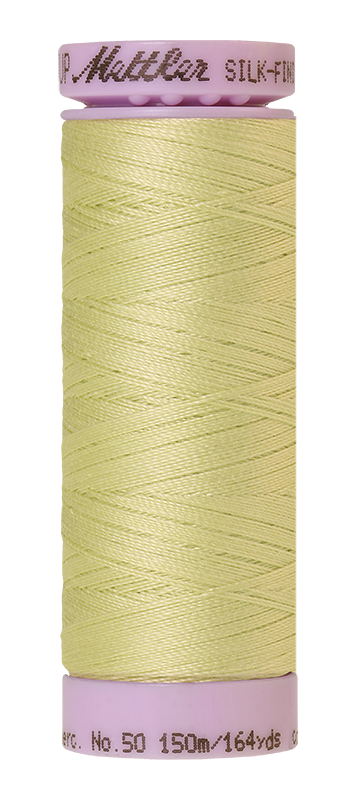Mettler Silk-Finish Mercerized Cotton Thread, Color 1343, Spring Green