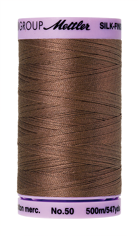 Mettler Silk-Finish Mercerized Cotton Thread, Color 1380, Espresso