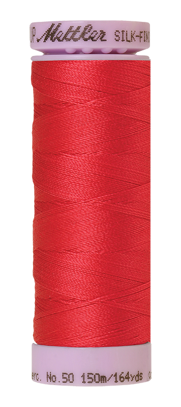 Mettler Silk-Finish Mercerized Cotton Thread, Color 1391, Geranium