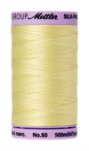Mettler Silk-Finish Mercerized Cotton Thread, Color 1412, Lemon Frost