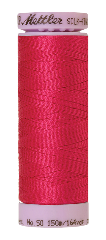Mettler Silk-Finish Mercerized Cotton Thread, Color 1421, Fuschia