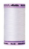 Mettler Silk-Finish Mercerized Cotton Thread, Color 2000, White