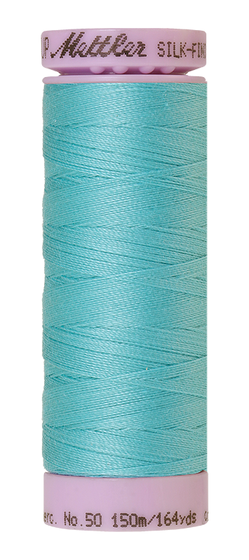 Mettler Silk-Finish Mercerized Cotton Thread, Color 2792, Blue Curacao