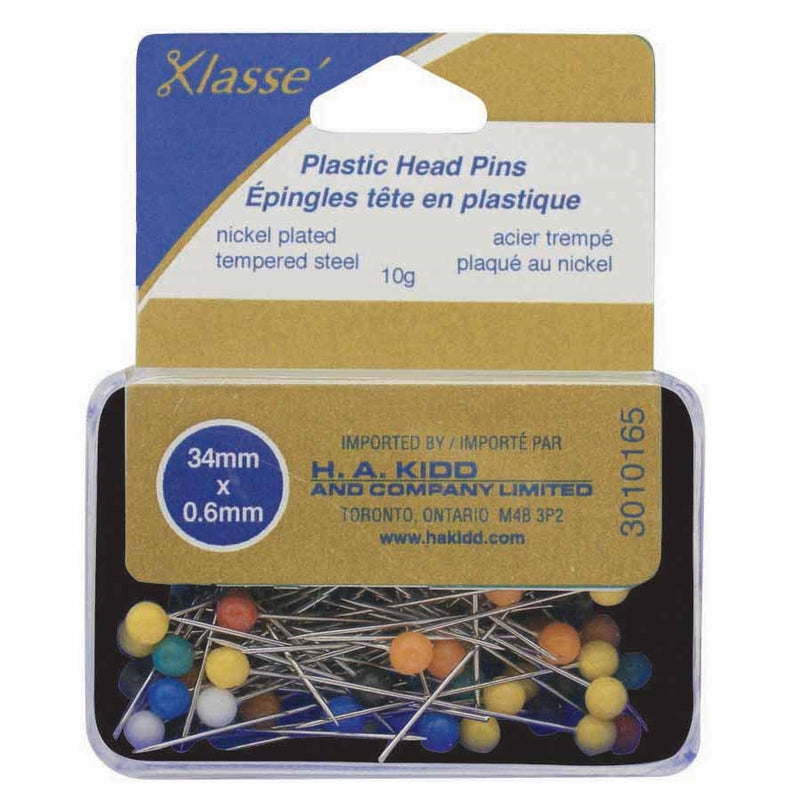 Klasse plastic head pins
