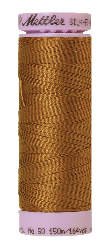 Mettler Silk-Finish Mercerized Cotton Thread, Color 3514, Bronze Brown