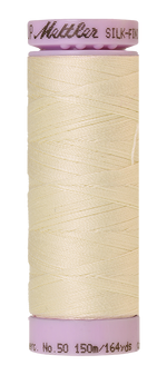 Mettler Silk-Finish Mercerized Cotton Thread, Color 3612, Antique White