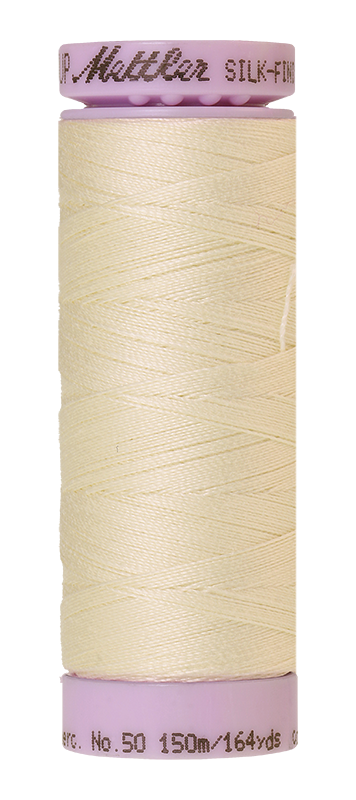 Mettler Silk-Finish Mercerized Cotton Thread, Color 3612, Antique White