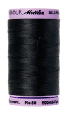 Mettler Silk-Finish Mercerized Cotton Thread, Color 4000, Black
