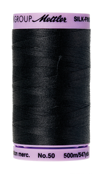 Mettler Silk-Finish Mercerized Cotton Thread, Color 4000, Black