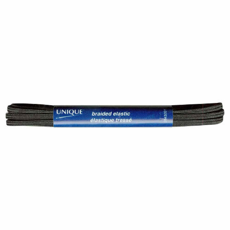 Unique braided elastic - black - 3mm