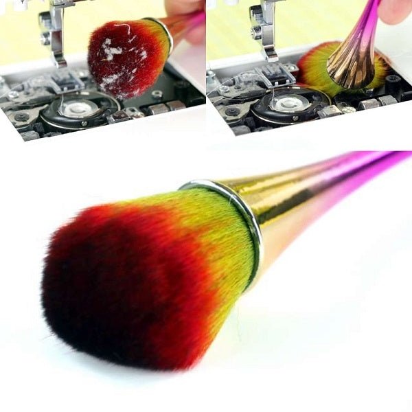Sewing Machine Cleaning Brush with Metallic Handle (Assorted Colours - Colours will Vary)