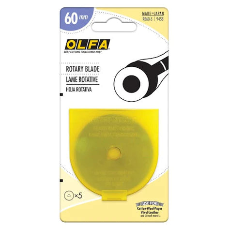 Olfa Rotary Blade - 60mm - 5 blades