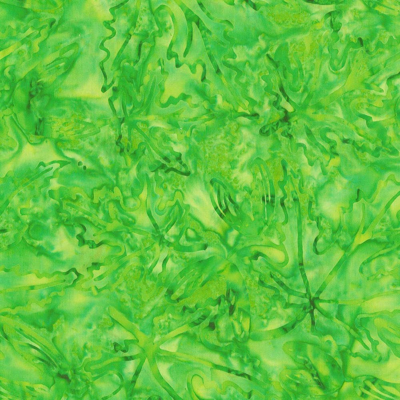 Cantik Batiks - Maple Leaves Green