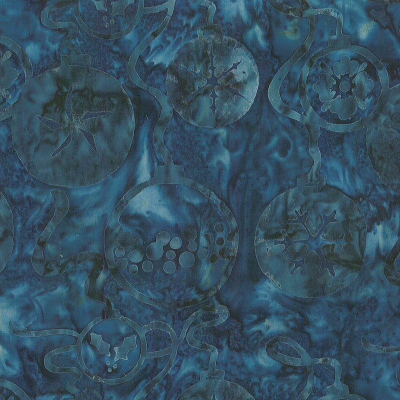 Cantik Batiks -Tree Ornaments Xmas Blue