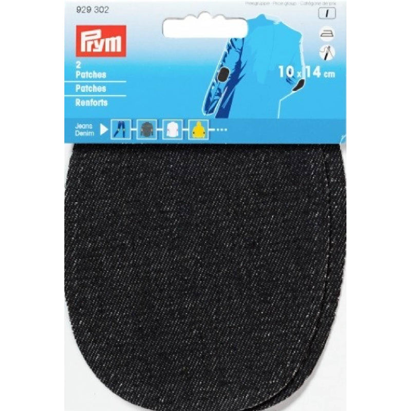 Prym iron on denim patches - black