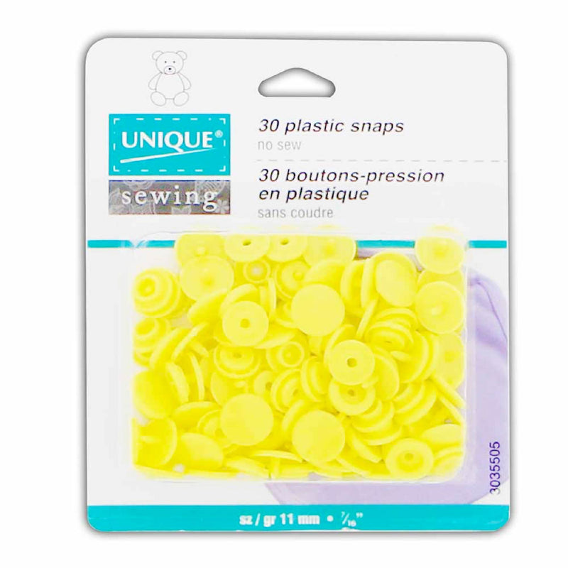 Unique plastic snaps - yellow